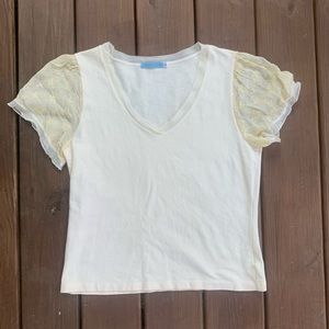Johnny Was cream colored shirt size XL